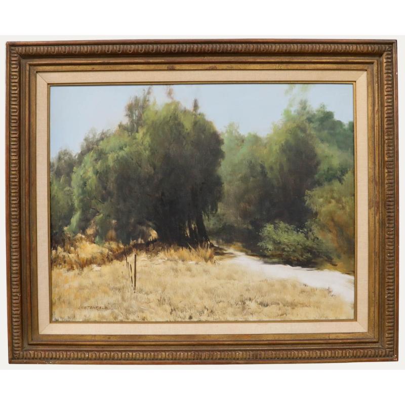 Landscape Painting di Unknown - Lichtenfield - Olio del XX secolo, Sentiero nel Wood