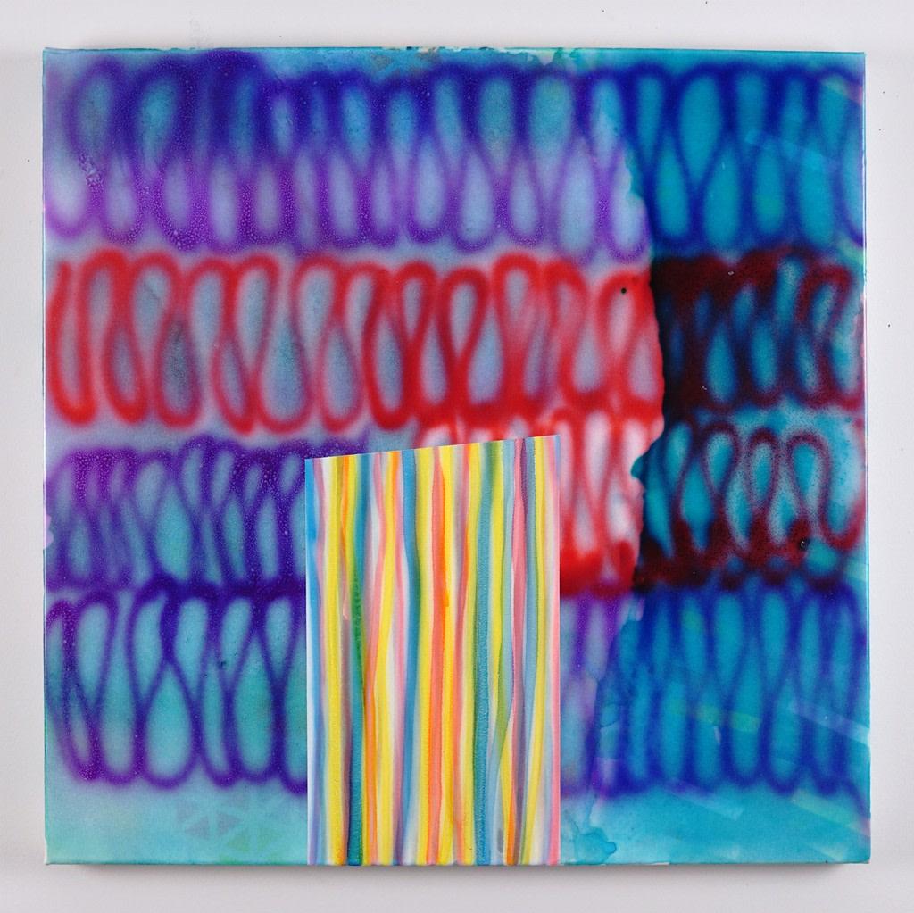 Lichtwellen, Acryl und Airbrush auf Leinwand Gemälde von Alex Blau, 2016