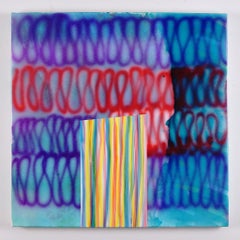 Light Waves, Acrylic and Airbrush on Canvas Painting by Alex Blau, 2016