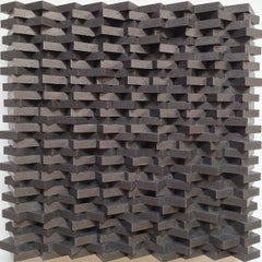 Lignes brisées moderne gris noir peinture architecturale relief