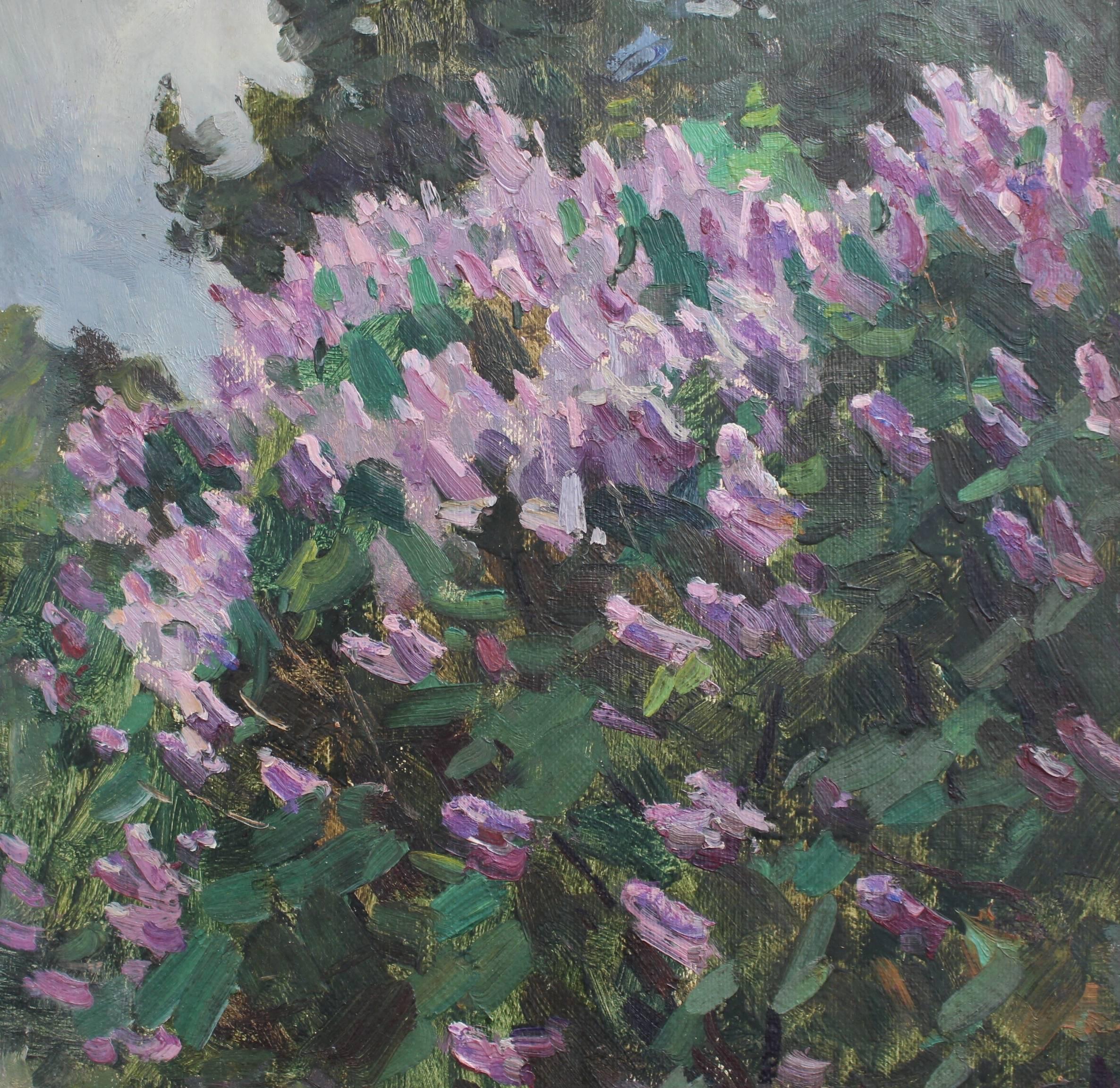 Lilacs in Springtime - Impressionist Painting by Unknown