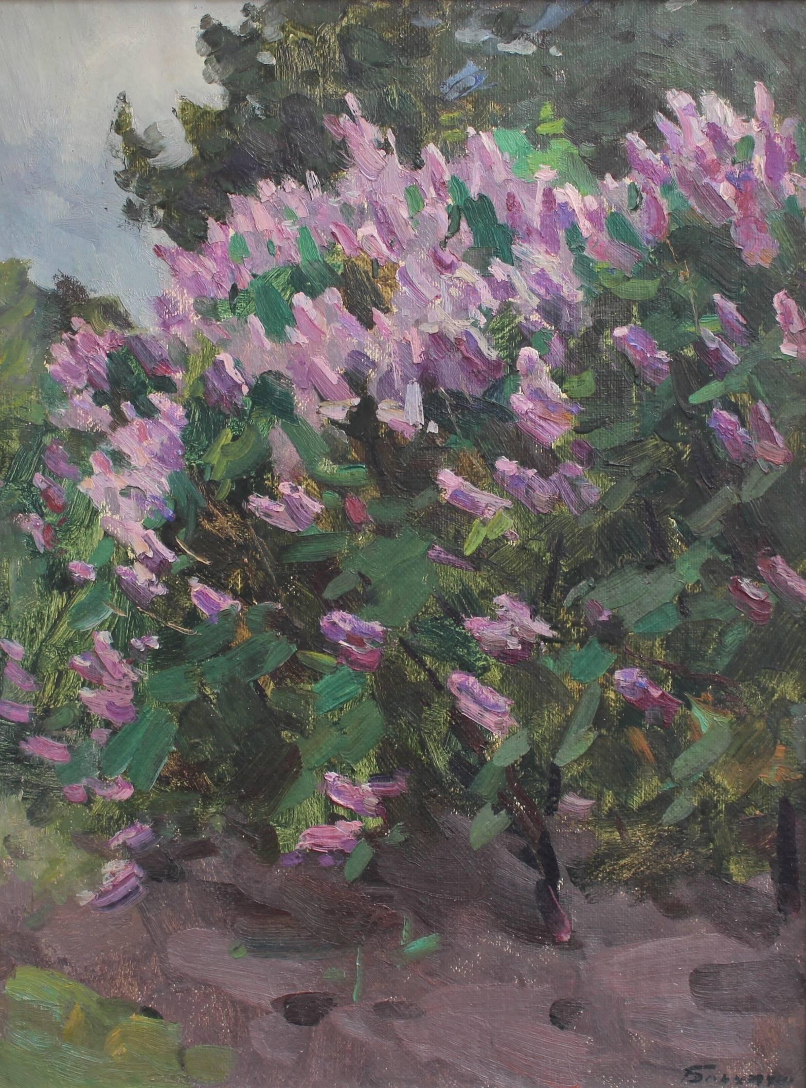Unknown Landscape Painting - Lilacs in Springtime