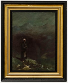 Lily Dover - 1922 Oil, Watching The Flock At Night