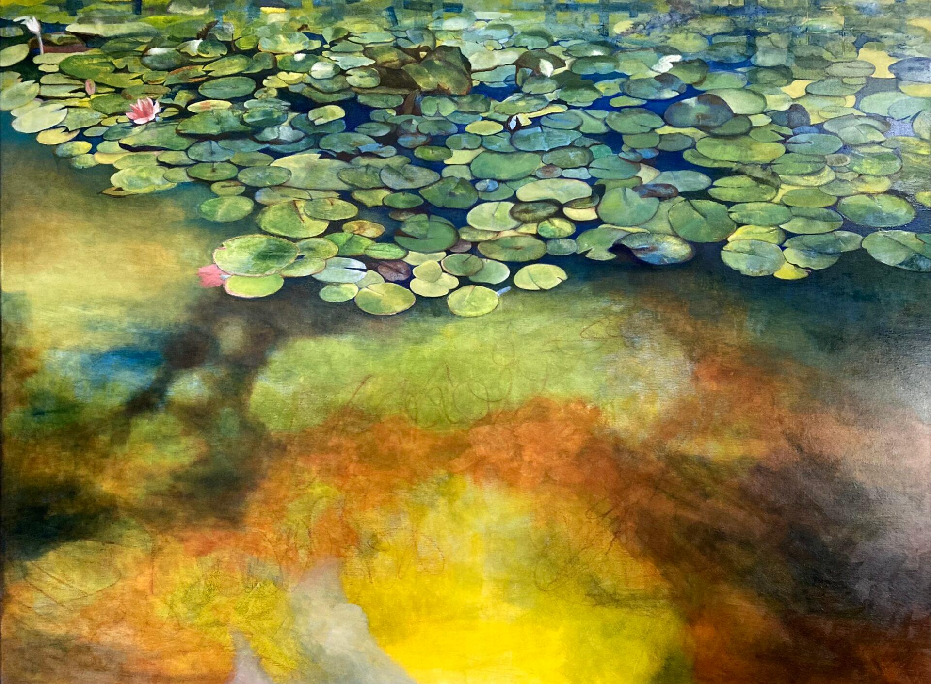 Lily Pads by Keiko H - Painting by Unknown