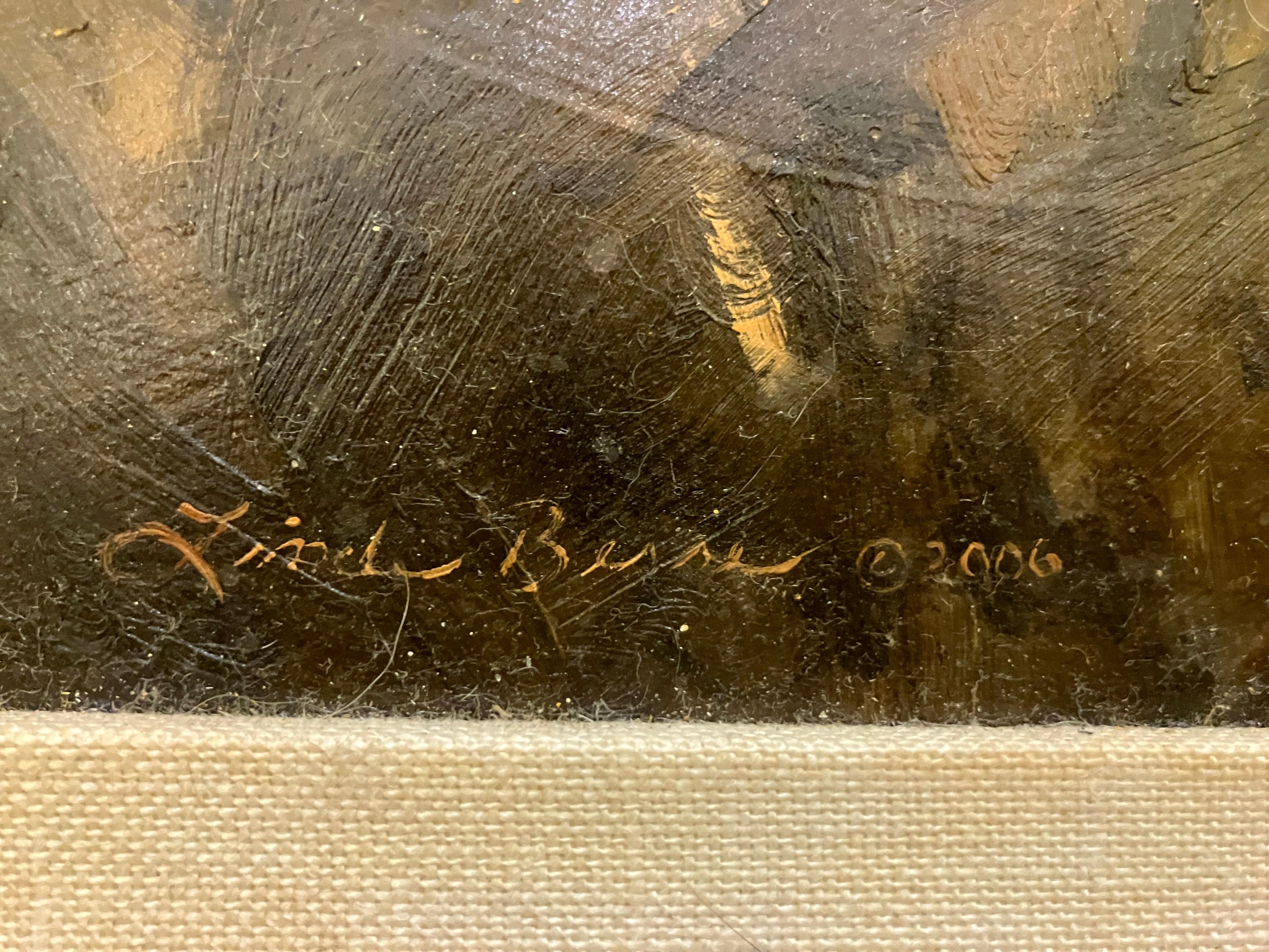 Linda Besse Leopard auf der Jagd (Braun), Animal Painting, von Unknown