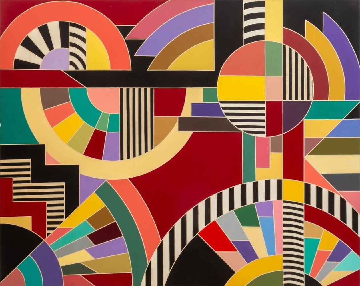 Composición geométrica al estilo Frank Stella