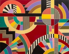 Composizione geometrica in stile Frank Stella