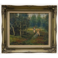 Lipsham - Framed 20th Century Oil, In a Field with Poppies