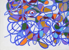 Lively Geometric Abstraction - Colorful Tiles on White Background