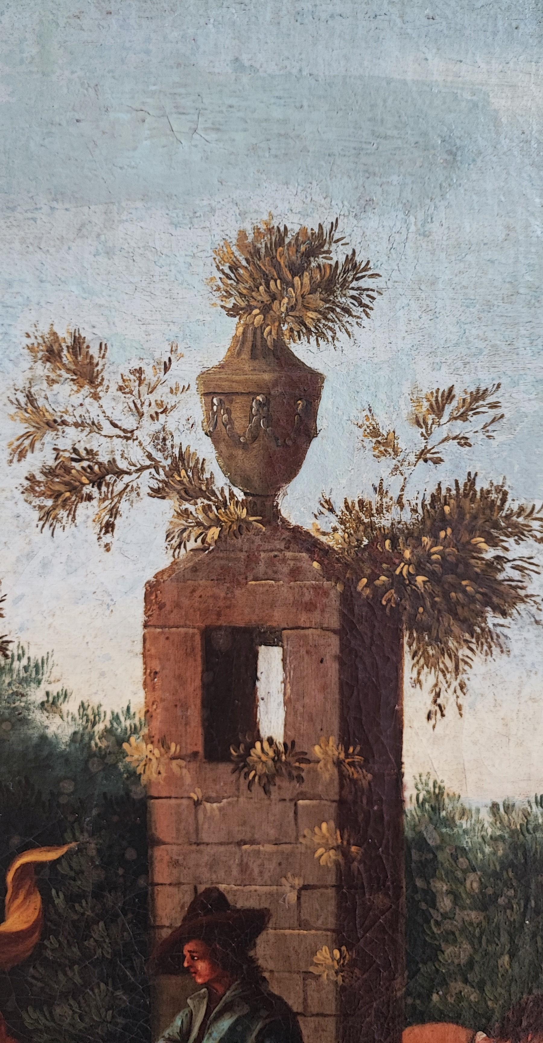 Obra sobre lienzo
Marco de madera dorada moldeada
60 x 72,5 x 5,5 cm