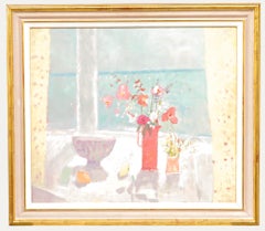 Lorraine Brown - Framed Contemporary Oil, Window by the Sea