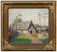Lou C. Hanks - Impressionist Mid 20th Century Oil, Farm in Summer