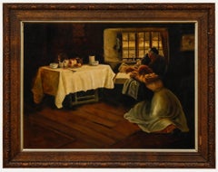 Louie Kibie dopo Frank Bramley - Olio dei primi del Novecento, Un'alba senza speranza