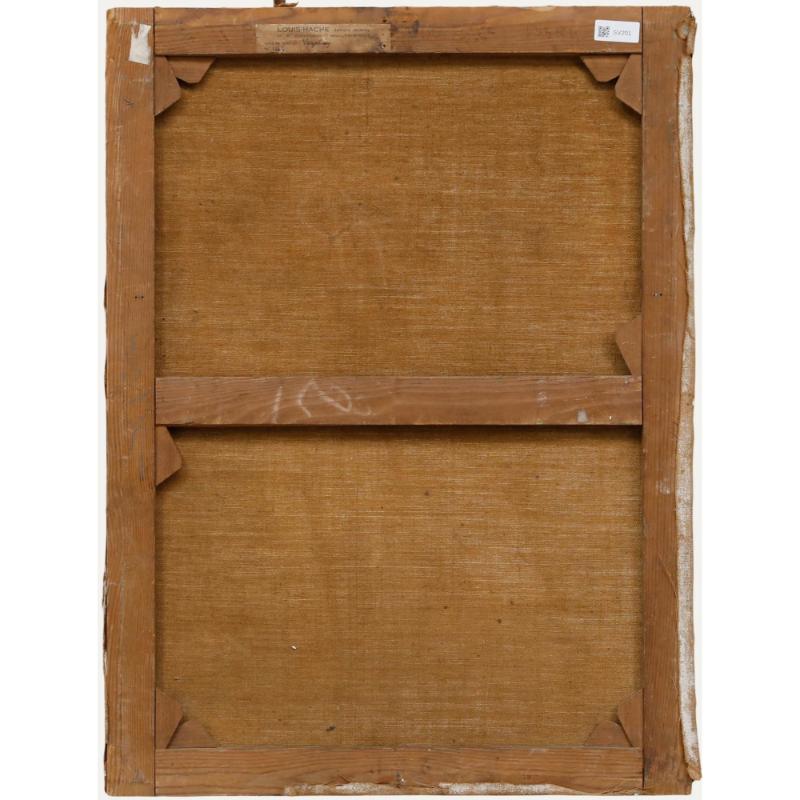 Louis Hache (geb. 1893) - Mitte 20. Jahrhundert Öl, Abtei Vézelay (Grau), Landscape Painting, von Unknown