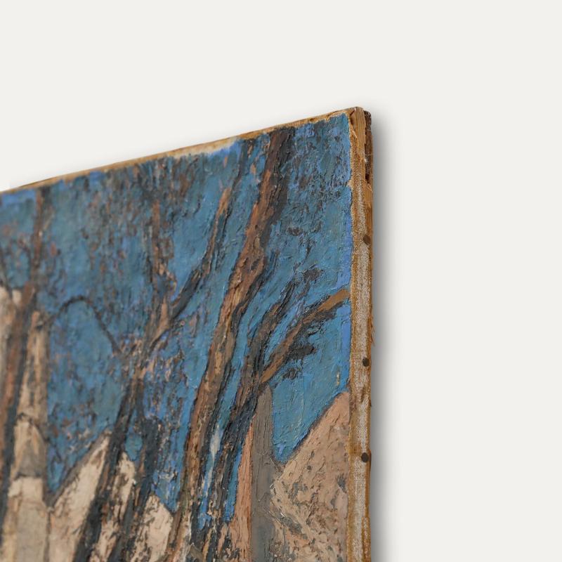 Louis Hache (geb. 1893) - Mitte 20. Jahrhundert Öl, Abtei Vézelay im Angebot 1