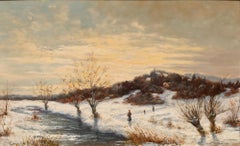 Louis Hagemann - Early 20th Century Oil, Winter Landscape