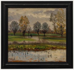 Louis Montaigu (1905-1988) - Gerahmtes Ölgemälde, nach dem Regen, Mitte des 20. Jahrhunderts