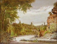 Louis Pivot - Early 20th Century Oil, River Scene
