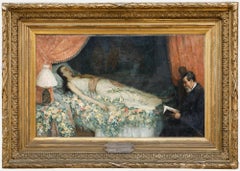 Louis Rigaux (1887-1954) - Huile du début du 20e siècle, Mort d'Alline