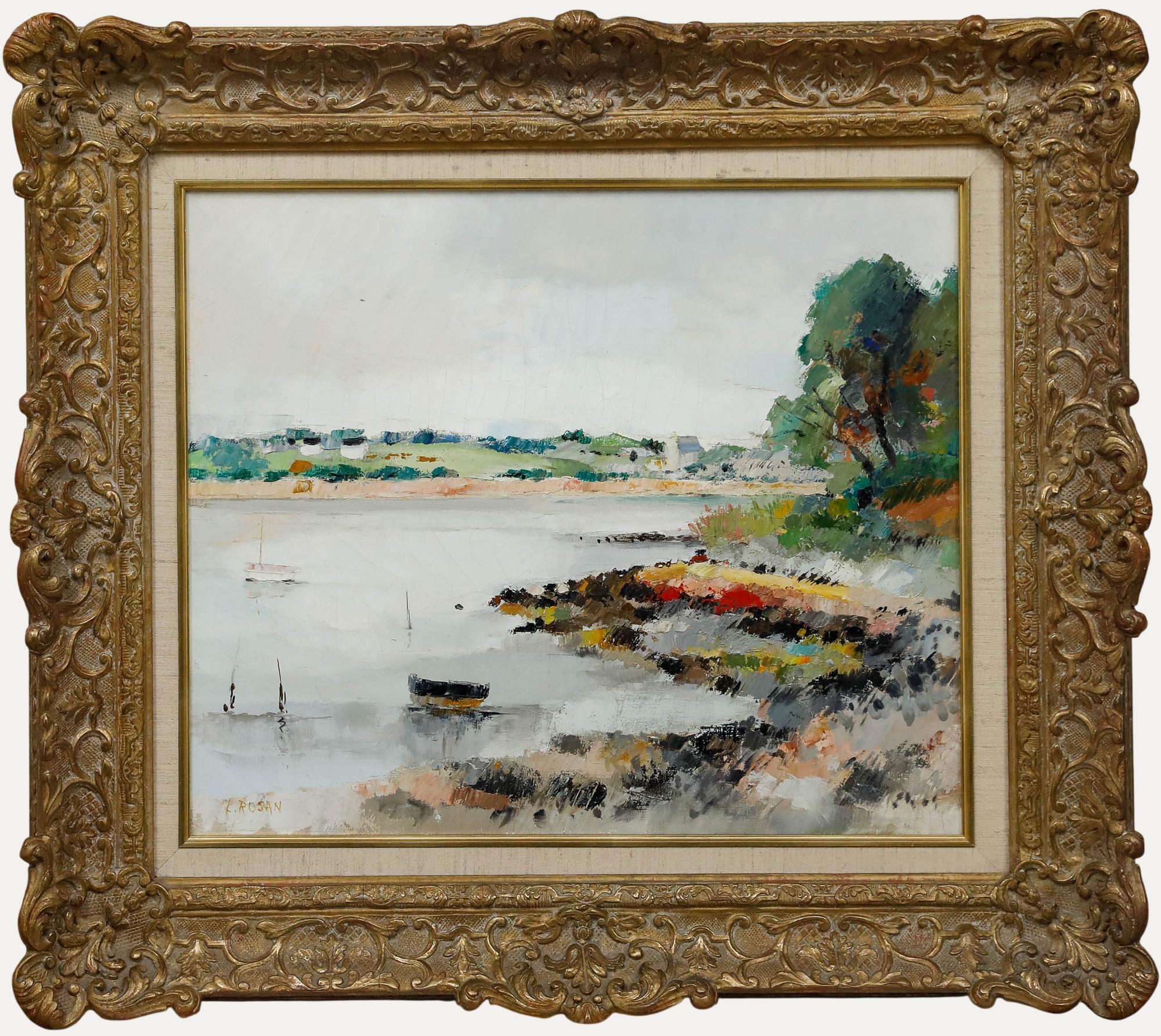 Louis Rosan (b.1926) - Mid 20th Century Oil, River Scene