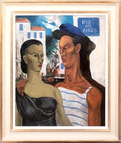 Liebespaar in der Rue De Anges Villeneuve-Loubet, um 1920 Kreis von Amedeo Modigliani