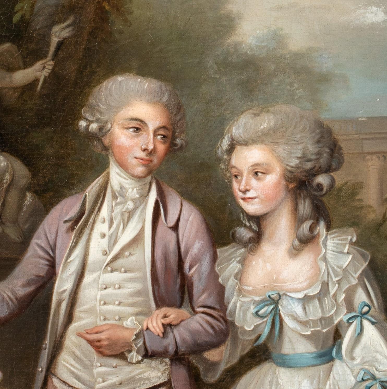 Lovers In The Garden, 18ème siècle en vente 4