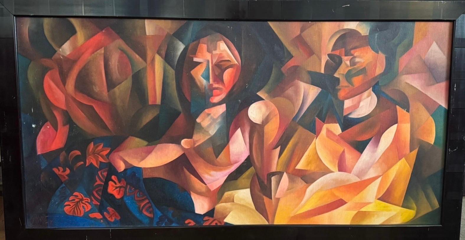 Unknown Figurative Painting - Lovers Together