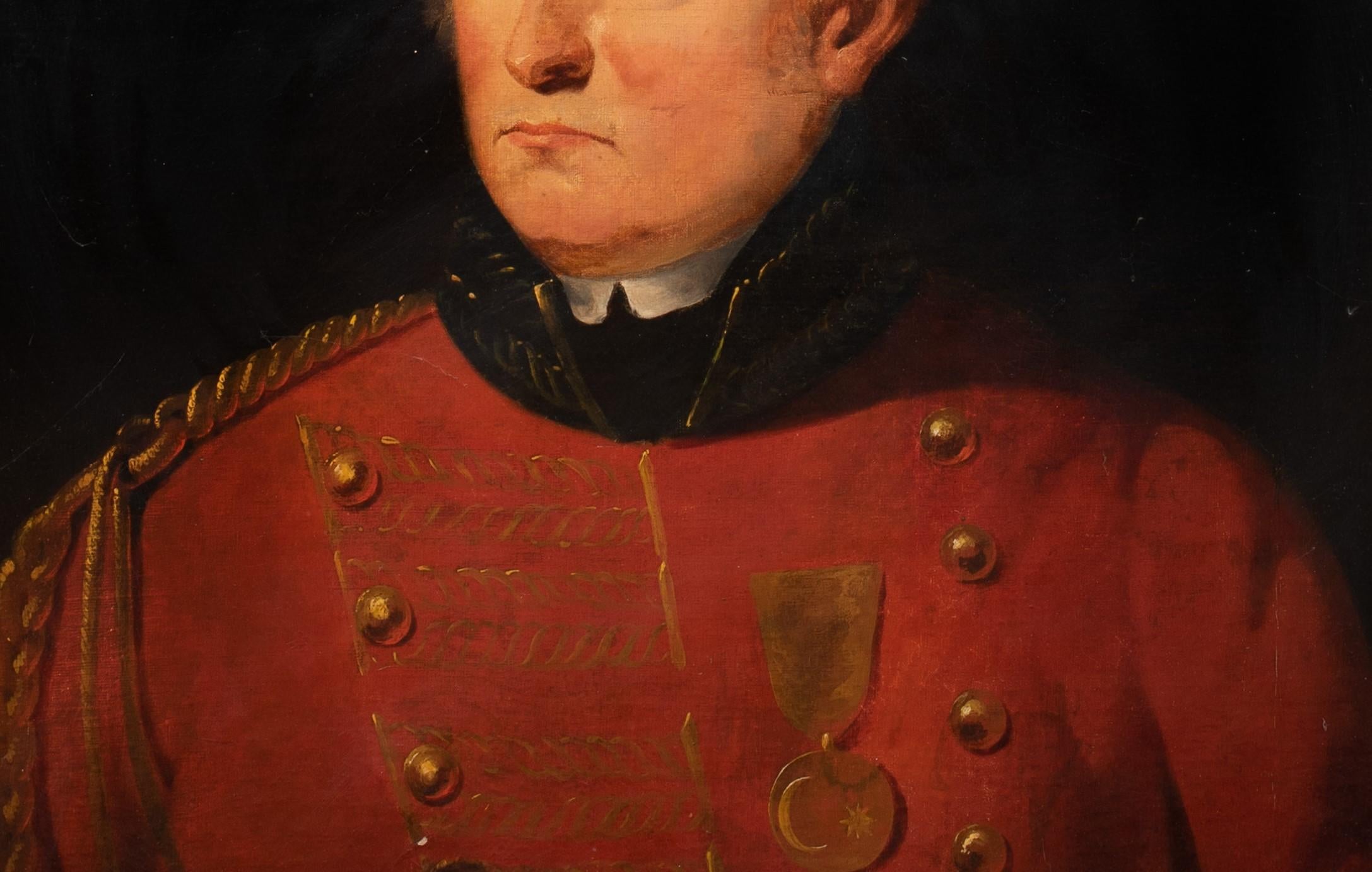 Lt. General Sir John Moore With Sultan's Medal for Egypt, 18th Century - Brown Portrait Painting by Unknown