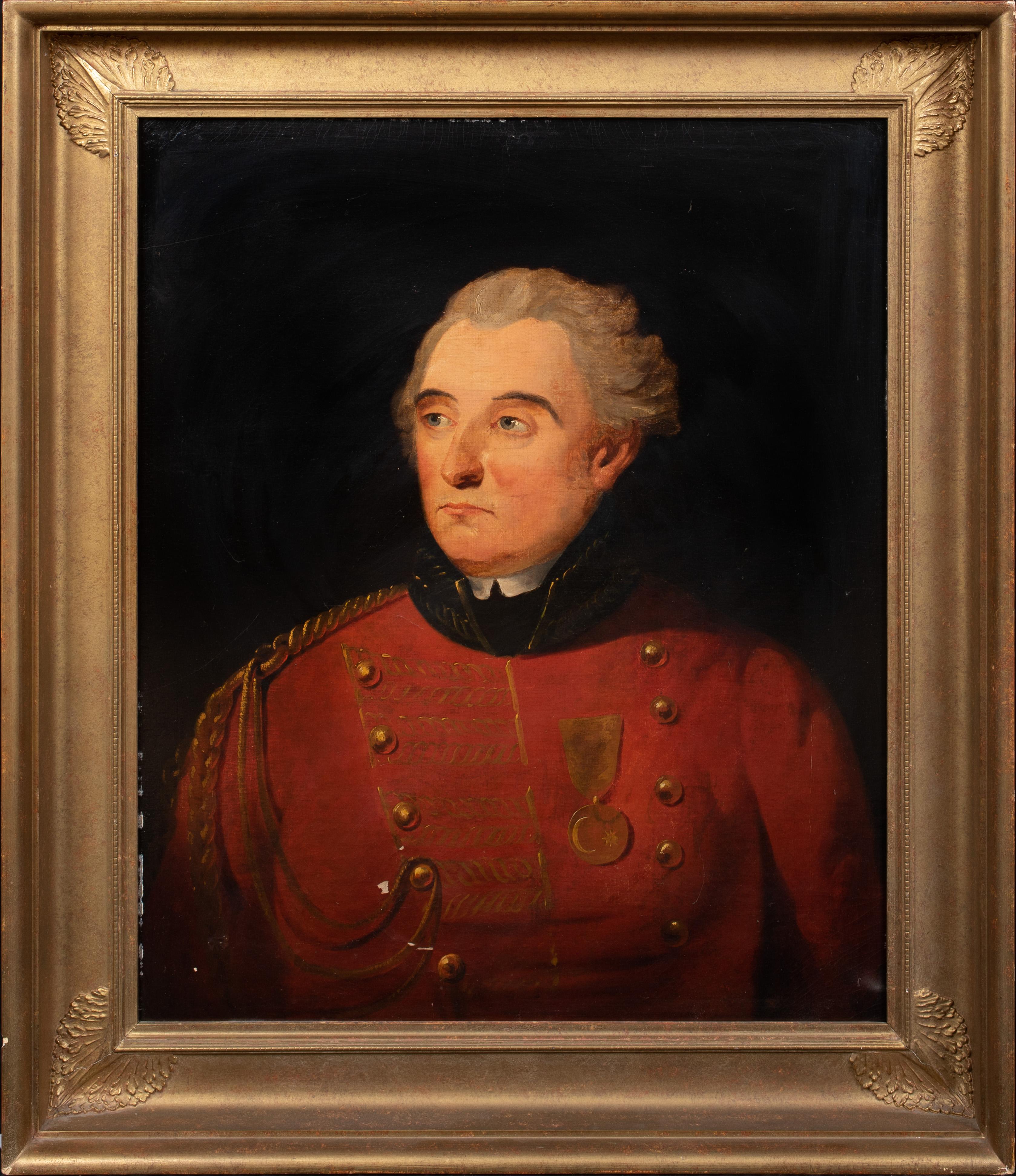 Unknown Portrait Painting - Lt. General Sir John Moore With Sultan's Medal for Egypt, 18th Century