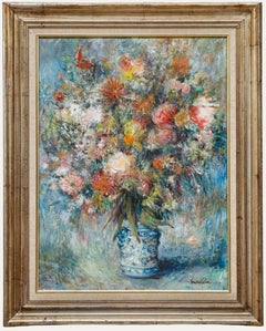 Luc Ancia  - Mitte 20. Jahrhundert Öl, Bouquet de fleurs