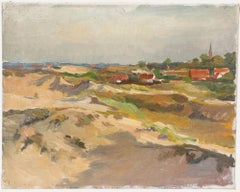 Luc De Decker (1907-1982) – Ölgemälde, Erntefelder des mittleren 20. Jahrhunderts