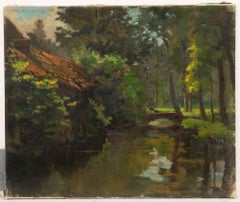 Luc De Decker (1907-1982) - Mid 20th Century Oil, The Stone Bridge