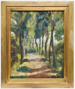 Ludovic Janssen (1888-1954) - 1939 Oil, Tree Lined Path in Summer Sun