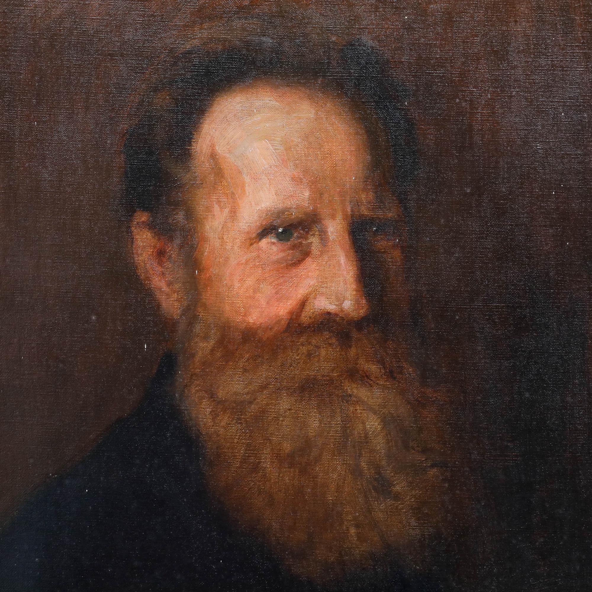 Un retrato llamativo y finamente ejecutado de un caballero con una gran barba. La suave pincelada del artista y su sutil manejo de la luz y el tono confieren a la composición una gracia refinada y una tranquila dignidad. Una obra bellamente