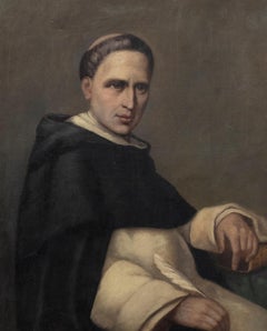 M. Bayle - Early 20th Century Oil, Portrait of a Monk