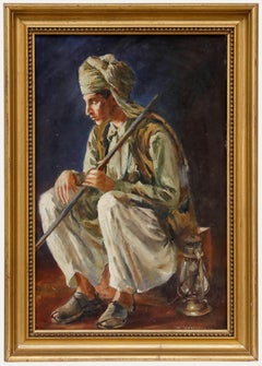 M. Henderson  - Early 20th Century Oil, Resting Guard