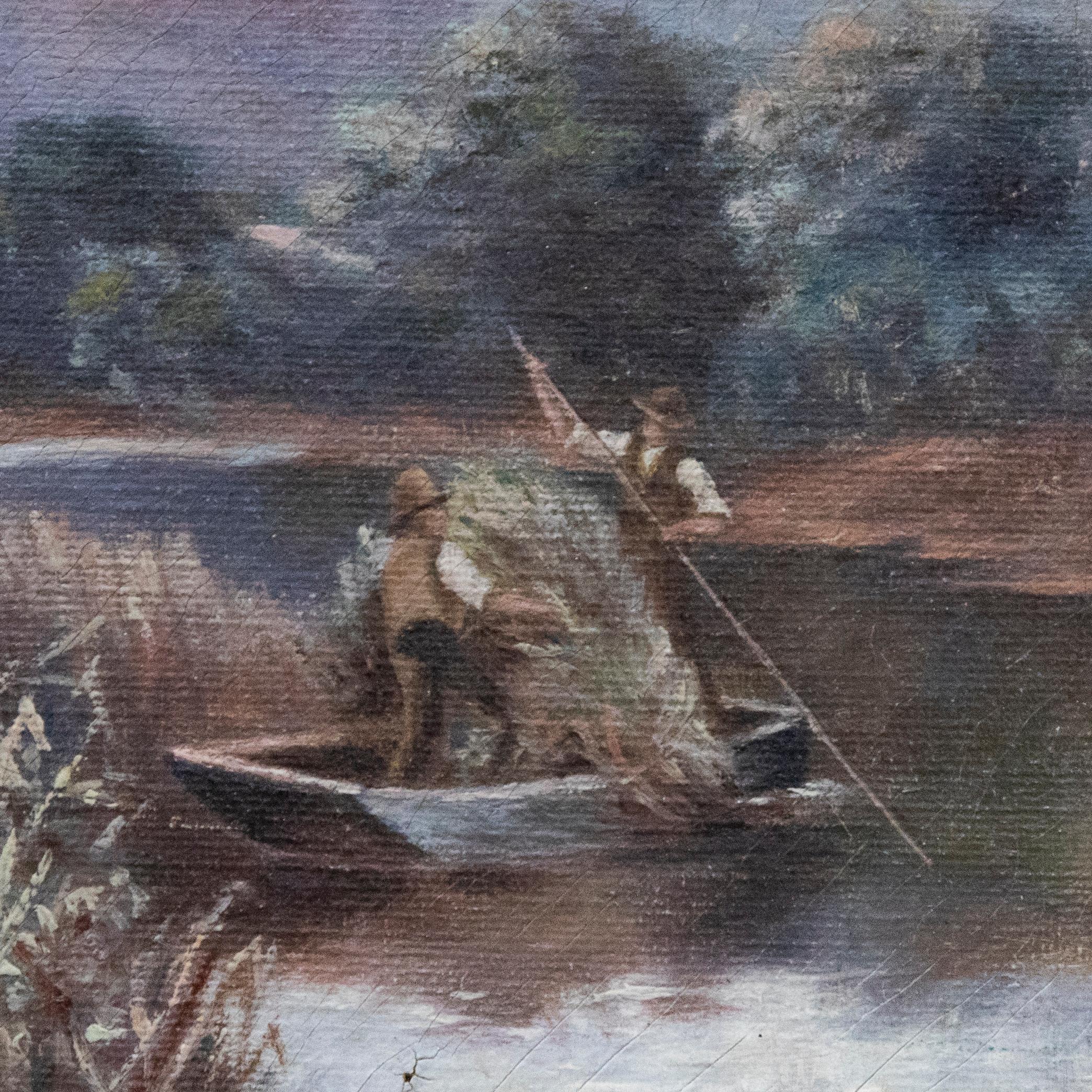 M. M. Smythe  - Framed Early 20th Century Oil, Clearing the Bulrush For Sale 1