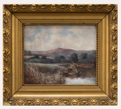 Vintage M. M. Smythe  - Framed Early 20th Century Oil, Clearing the Bulrush