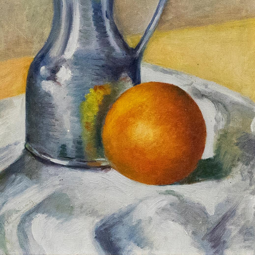 M. Mania  - 20th Century Oil, Tangerine and Pewter Jug 1