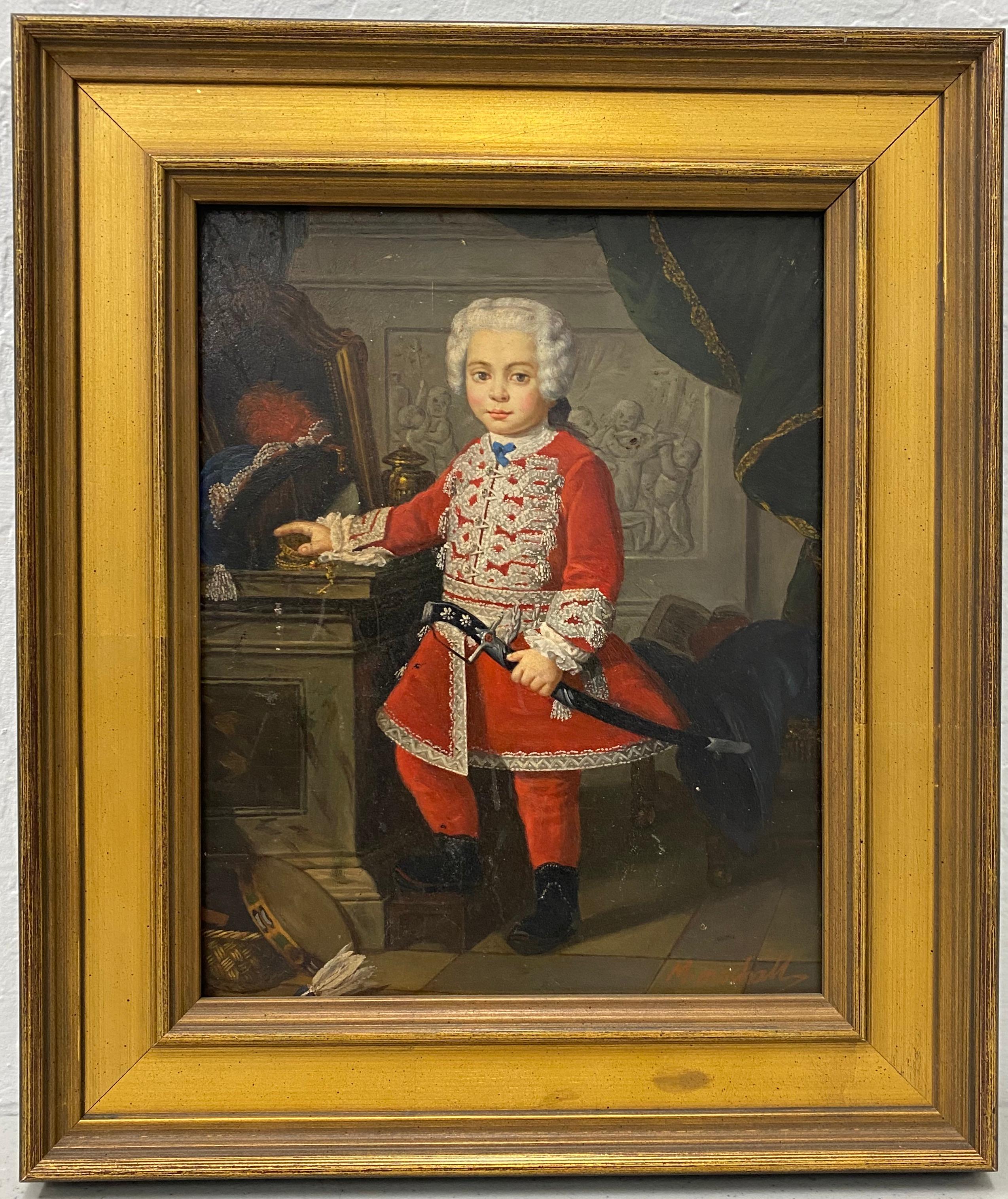 M. Moshall "The Young King" Original Oil Painting Early 20th C.