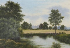 M. Nicklin - Framed 1890 Oil, River Landscape