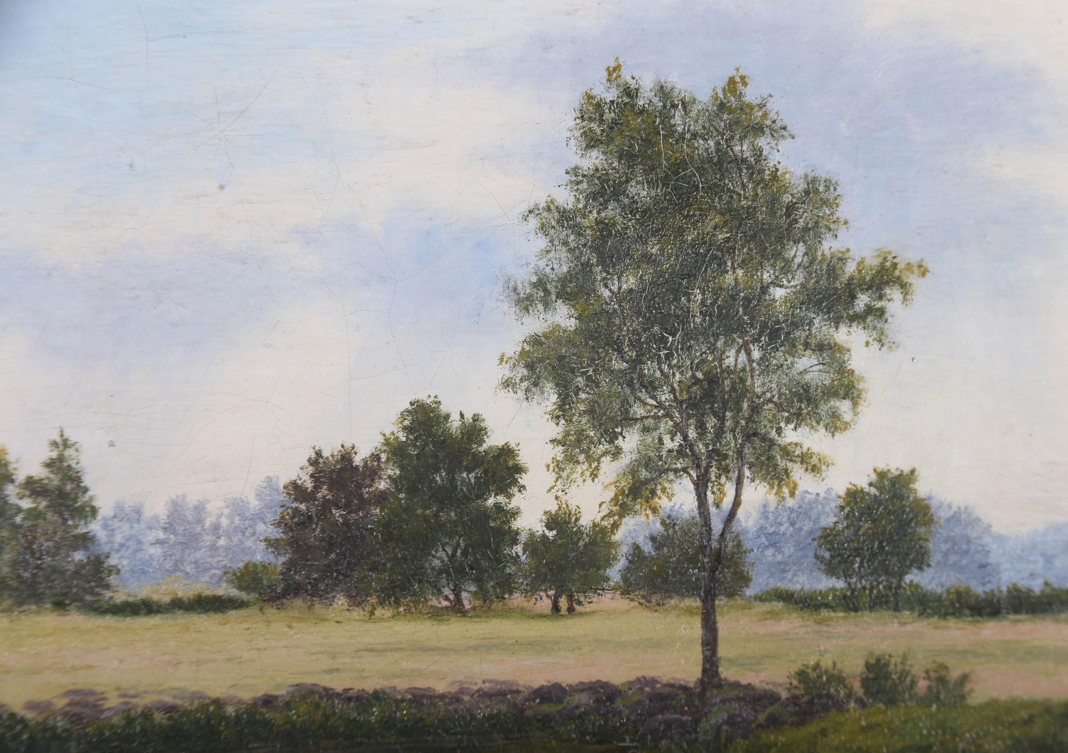 M. Nicklin - Óleo enmarcado de 1890, Paisaje fluvial en venta 1