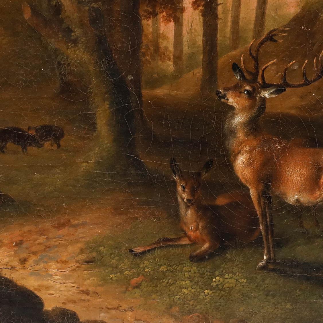 M. Prasch - 1880 Oil, Noble Deer For Sale 1