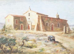 M. Russell - c.1965 Oil, Continental Church