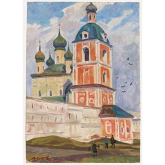 M. Sokolov - Russian School 1973 Öl, Goritsky-Kloster