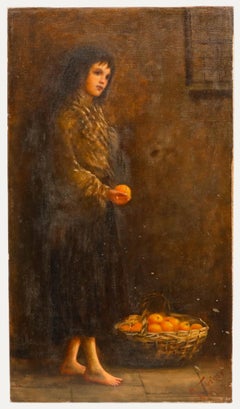 M. Turner - Début du 20e siècle Huile, La vendeuse d'orange