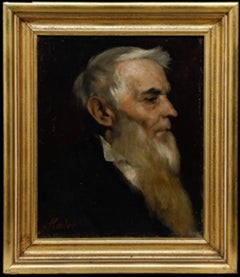 Mader - Olio del XIX secolo, Ritratto di un gentiluomo di profilo