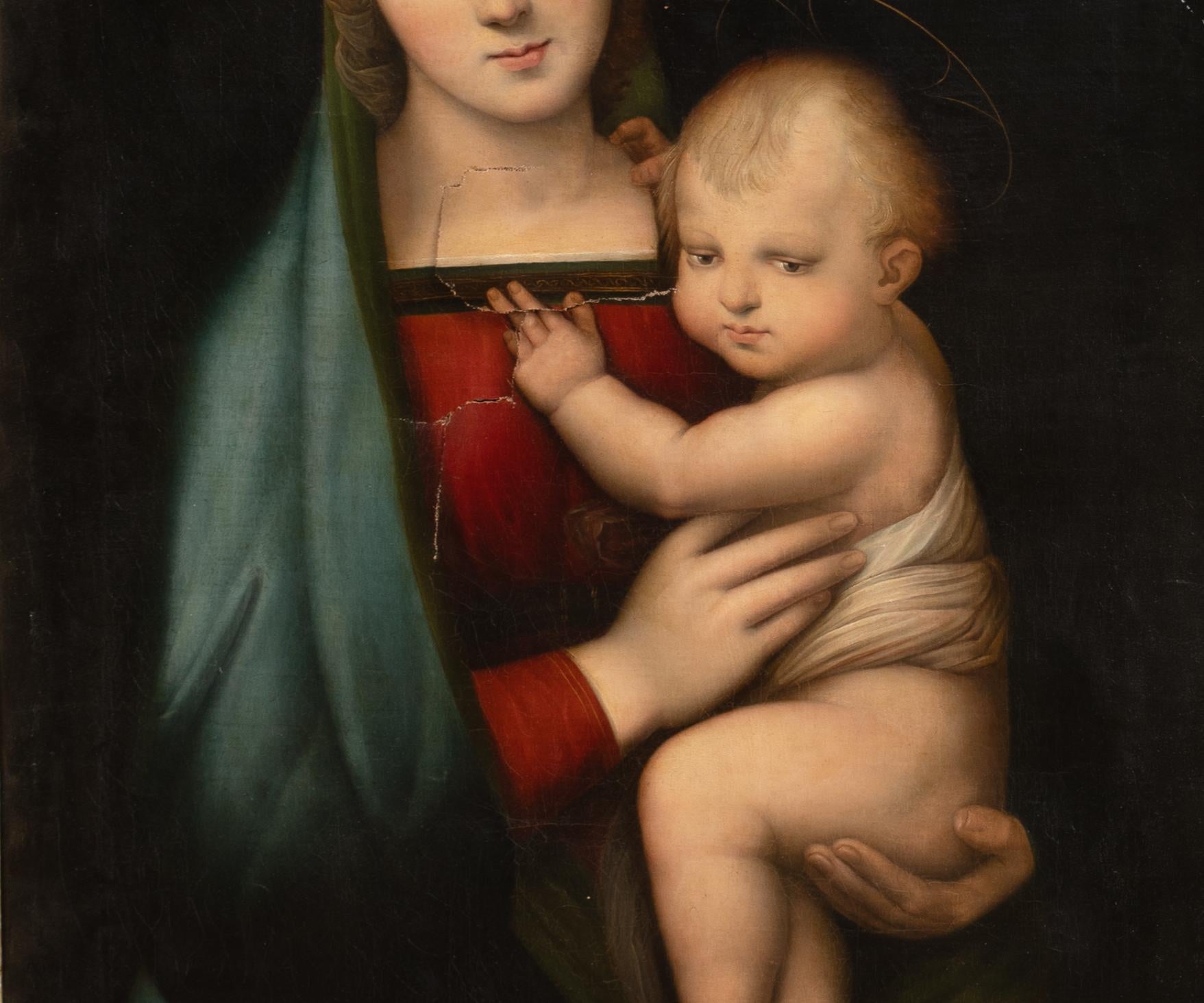 Madona Del Granduca, 18th Century after Raphael (1483-1520) Large 18th Century For Sale 2