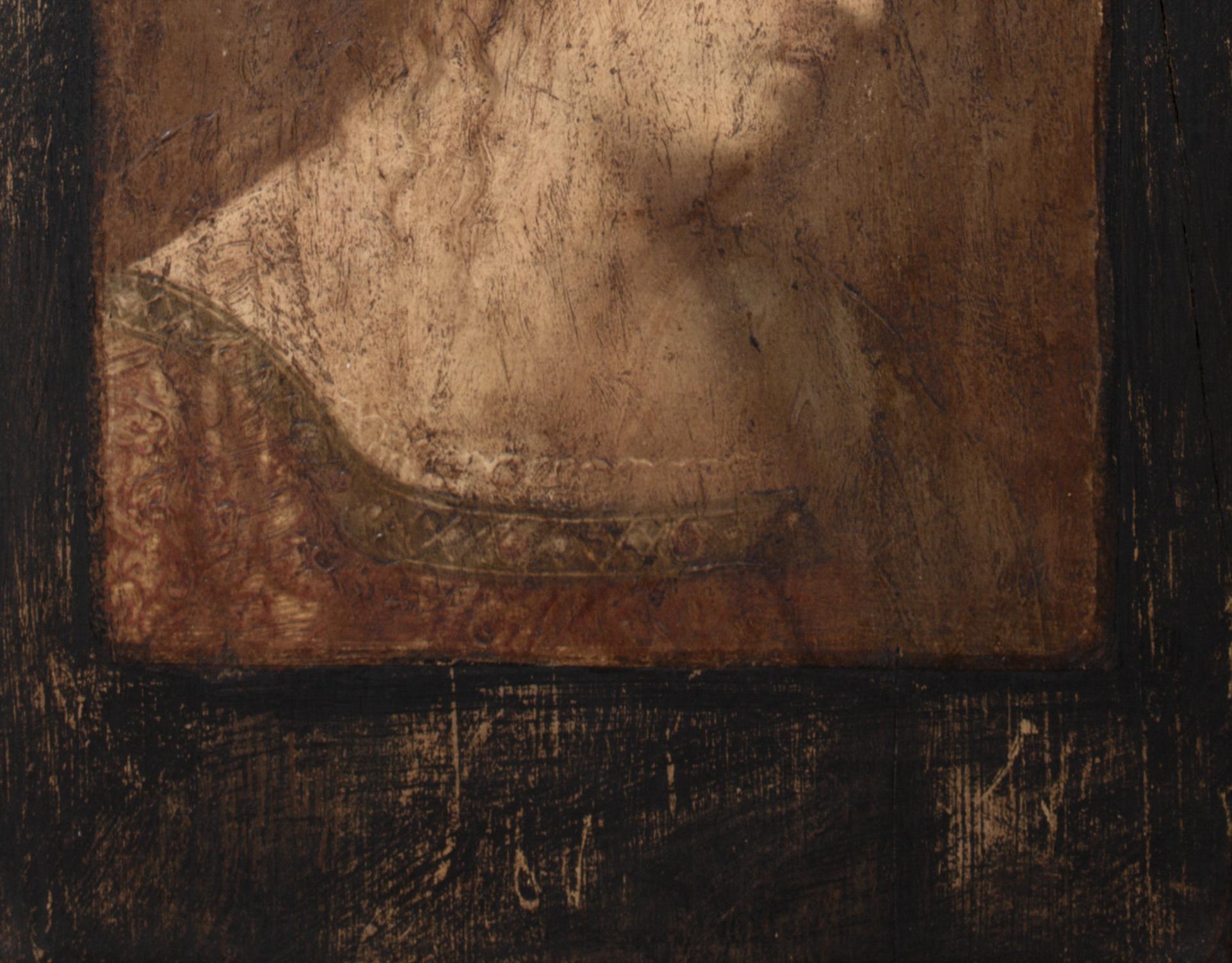 Madone, XVIIe siècle, suiveur de Leonardo da Vinci (1452-1519) en vente 6