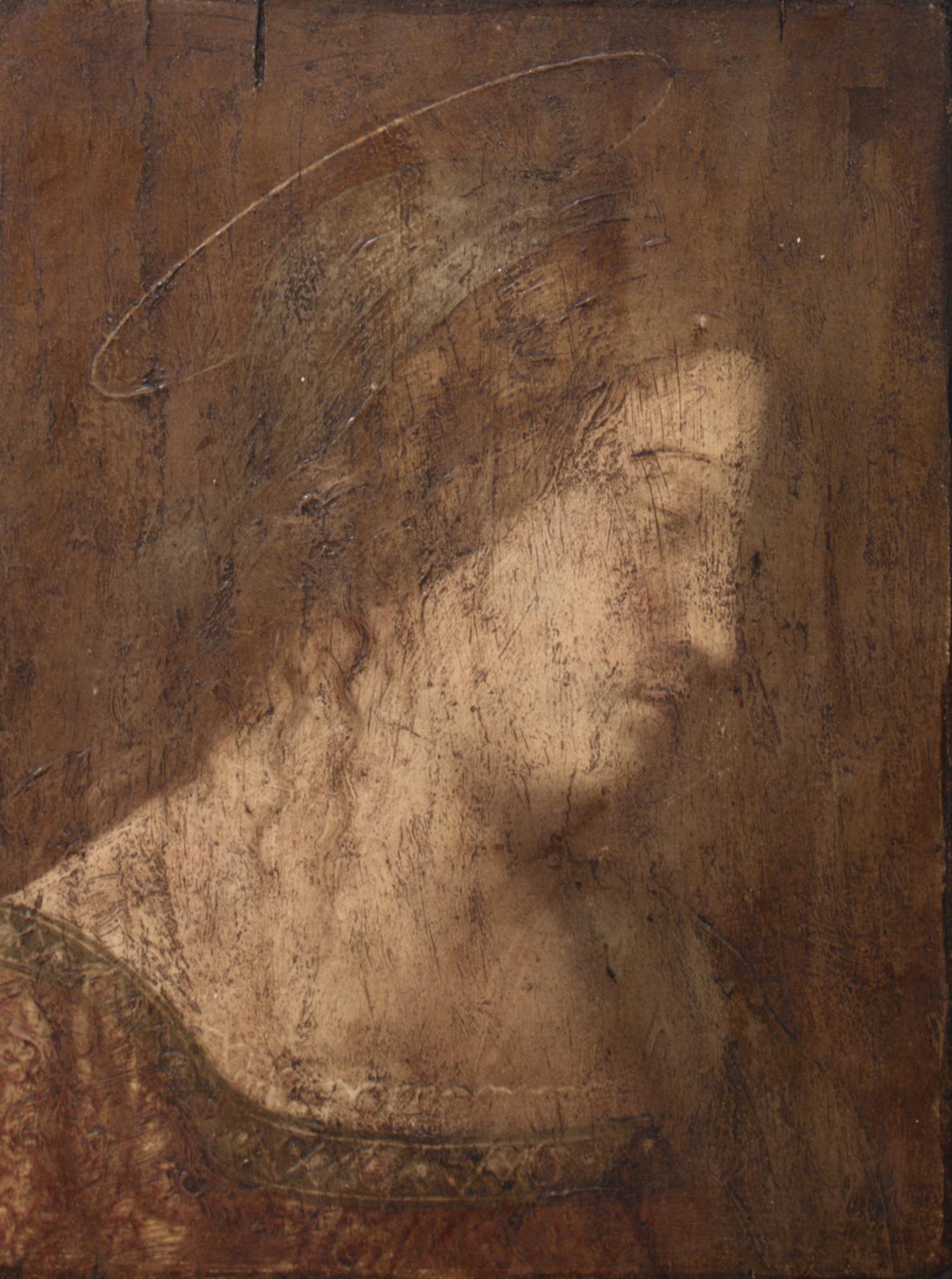 Madone, XVIIe siècle, suiveur de Leonardo da Vinci (1452-1519) en vente 1